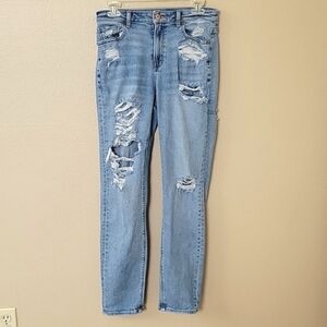 American Eagle Ripped Distressed Mom Jeans - Size 4 X-Long